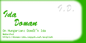 ida doman business card